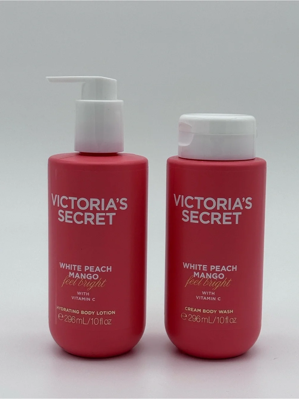 Victoria’s Secret White Peach Mango Feel Bright Body Lotion & Body Wash NWT